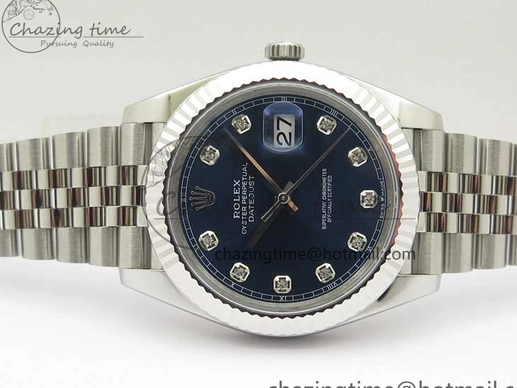 0406 Cozy New DateJust 41 126334 ARF 1:1 Best Edition 904L Steel Blue Diamonds Dial on Jubilee Bracelet A 2548